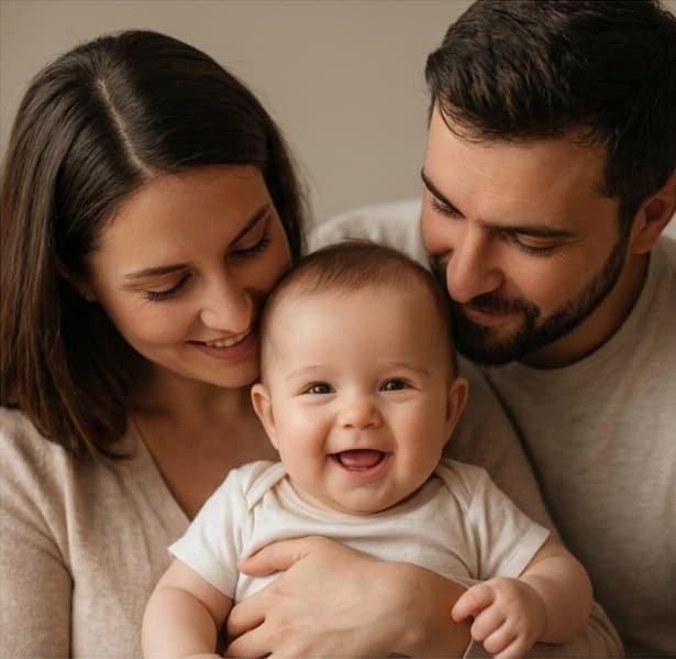 Mutlu aile fotoğrafı